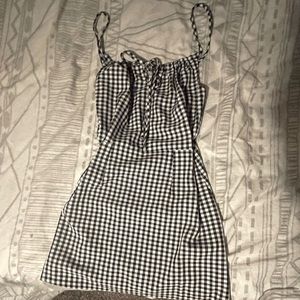 gingham print dress